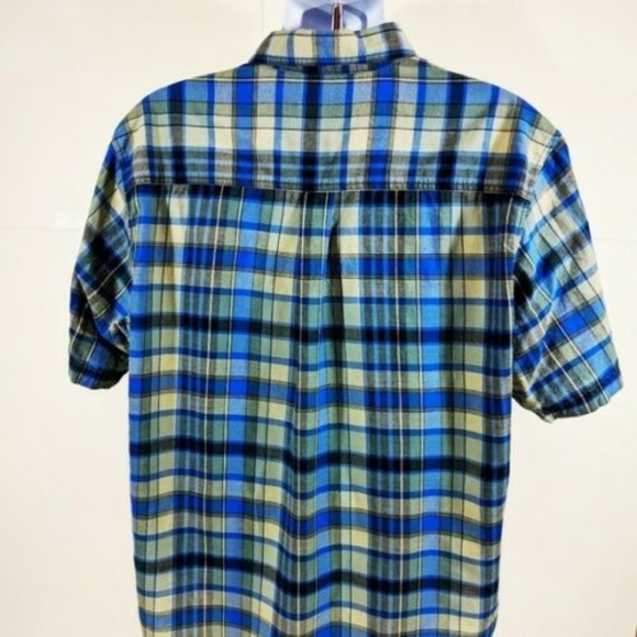 VINTAGE Woolrich Plaid Button Down Short Sleeves - Picture 3 of 7